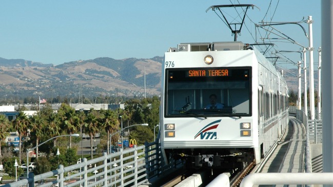 light rail train